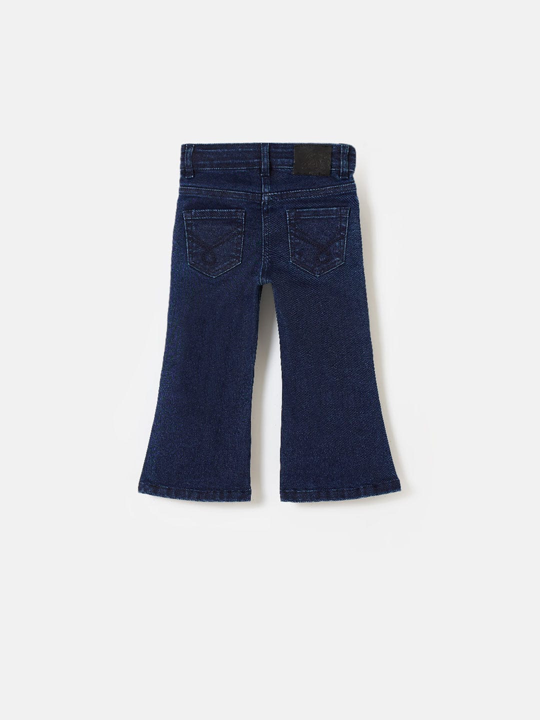 Blue Giraffe Girls Blue Bootcut Solid Jeans