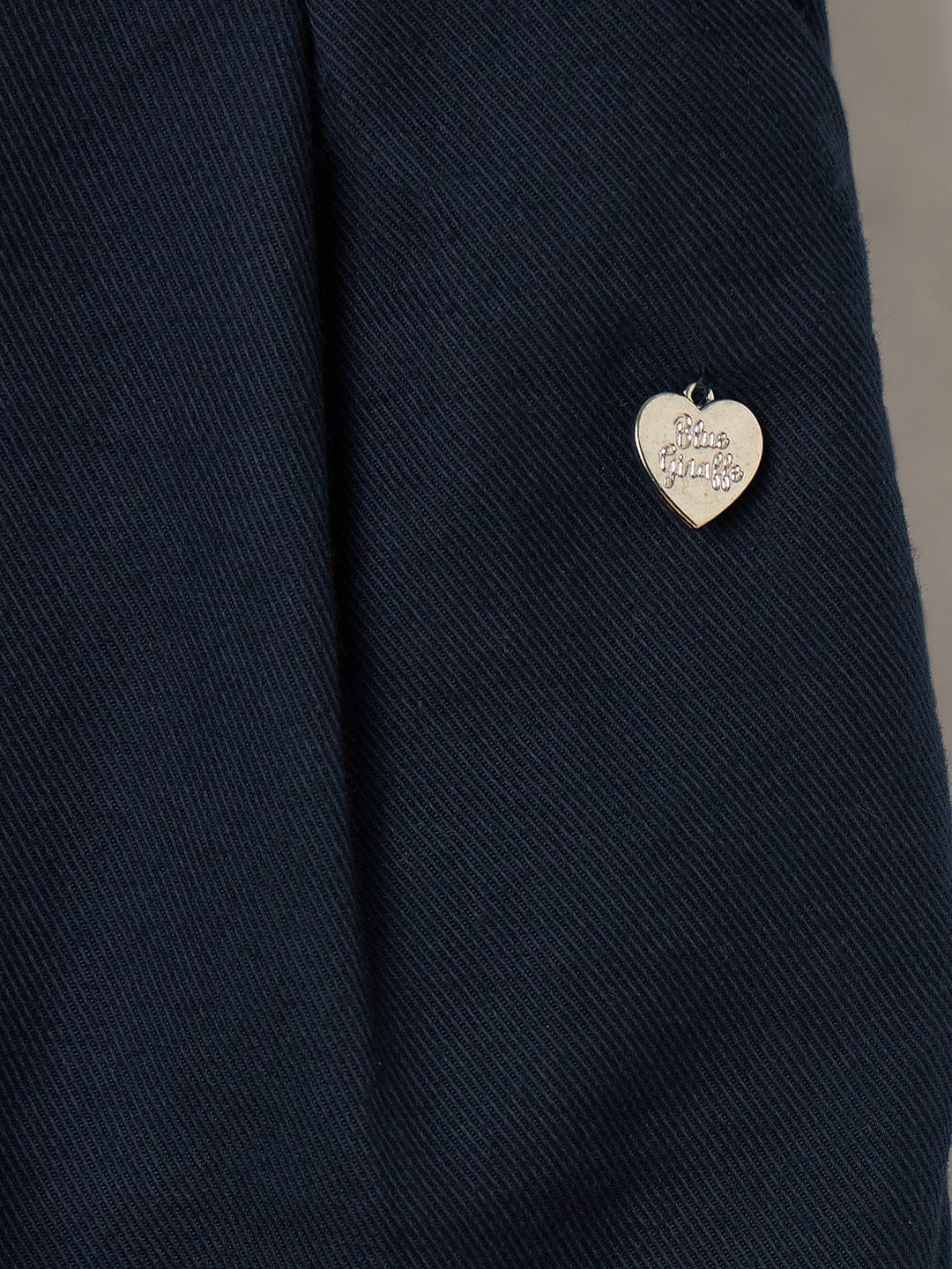 Blue Giraffe Girls Blue Regular Fit Solid Trouser