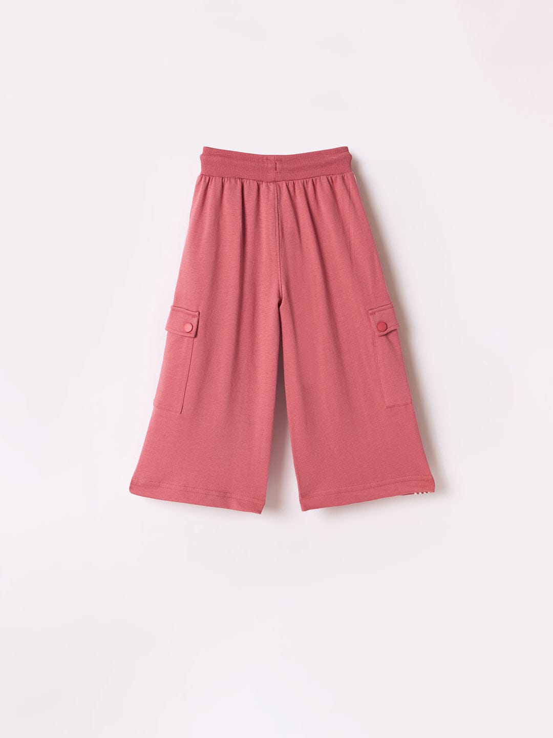 Blue Giraffe Girls Pink Slim Fit Solid Sweatpant