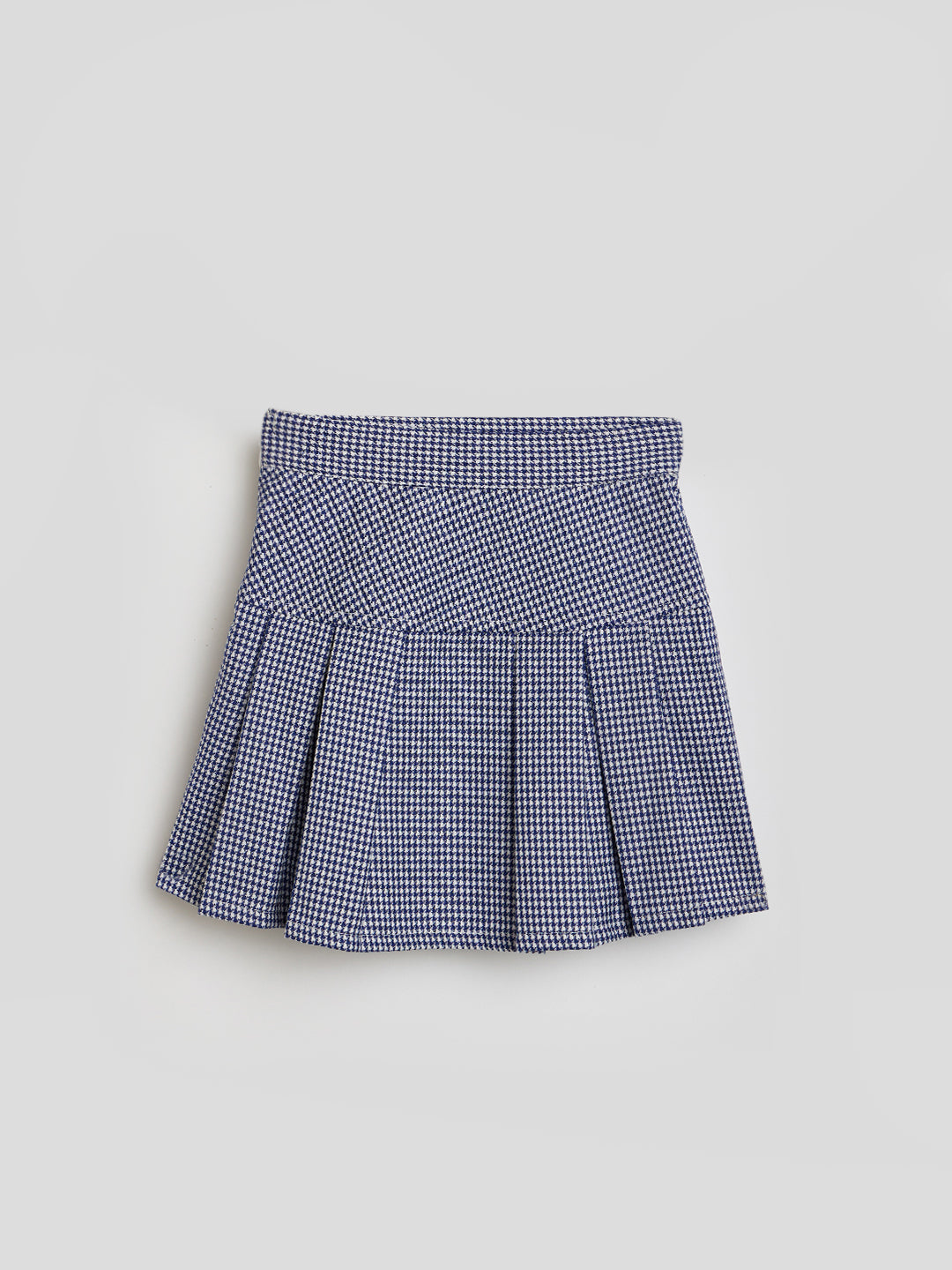 Blue Giraffe Girls Multicolor Regular Fit Checks Skirt