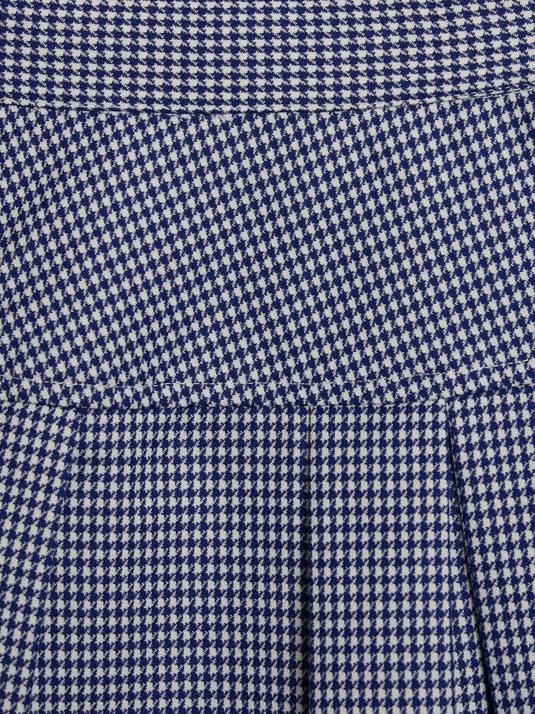 Blue Giraffe Girls Multicolor Regular Fit Checks Skirt