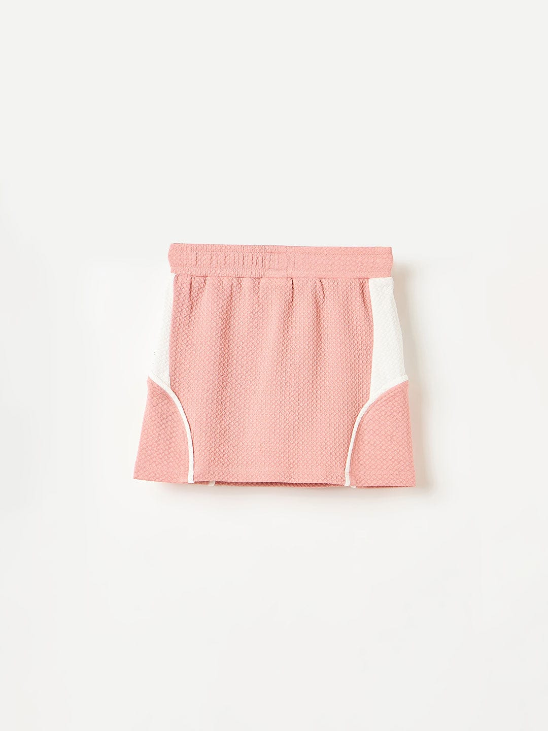 Blue Giraffe Girls Blue Regular Fit Coloublocked Skirt