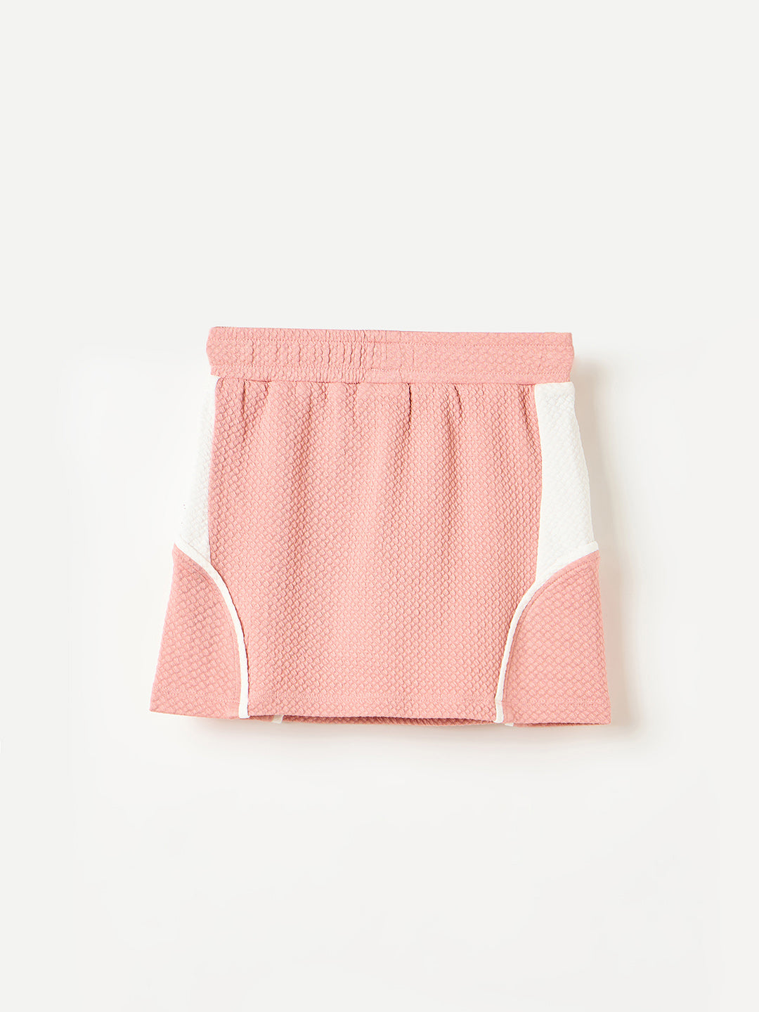 Blue Giraffe Girls Blue Regular Fit Coloublocked Skirt