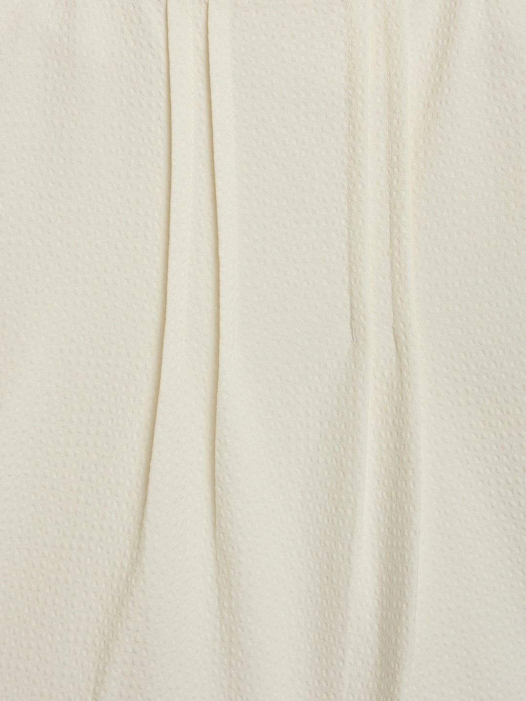 Blue Giraffe Girls White Tape Round Neck Top