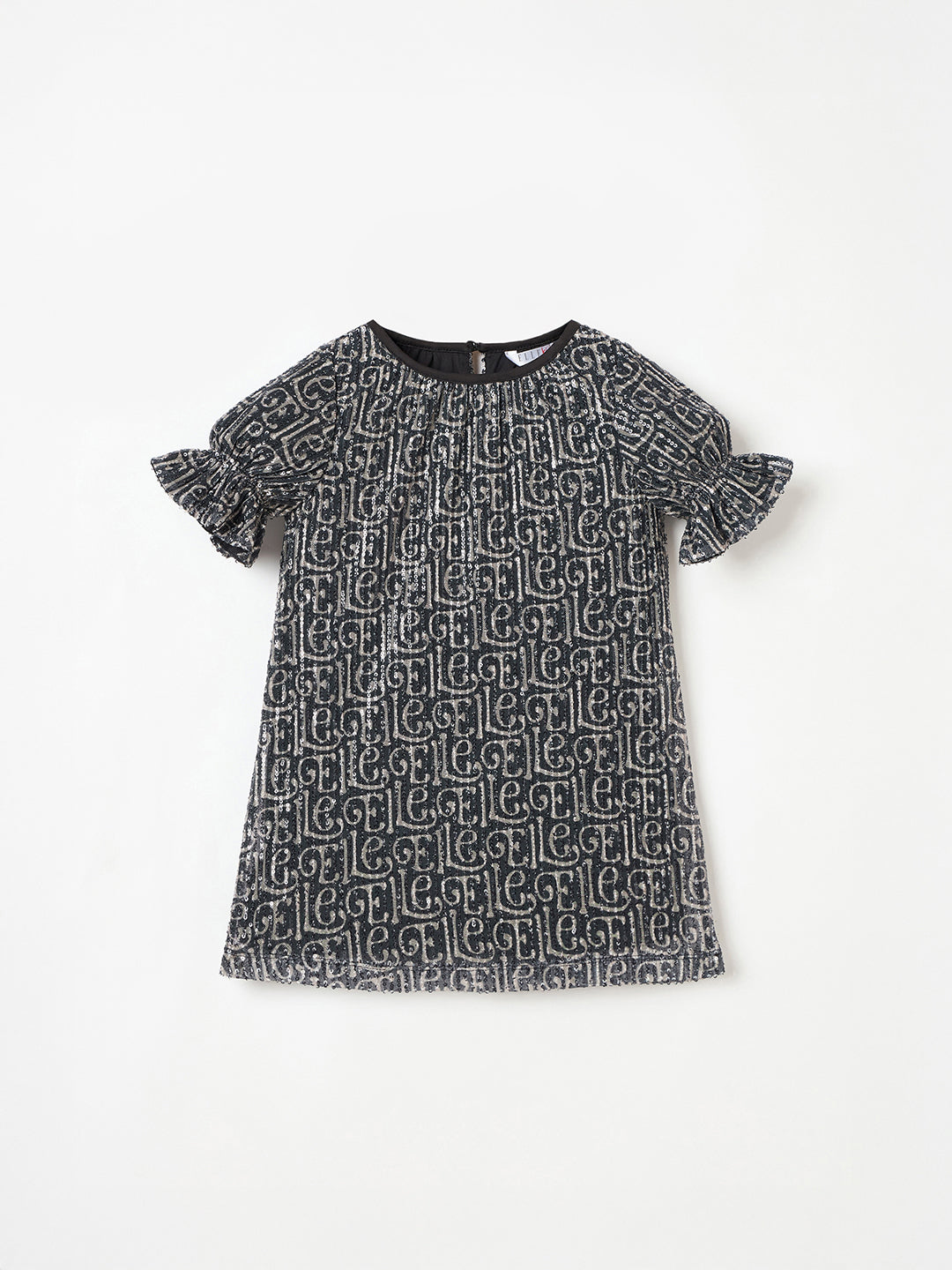 Elle Kids Girls Multi Crew Neck Dress