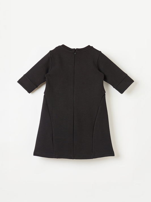 Elle Kids Multi Graphic Crew Neck Dress