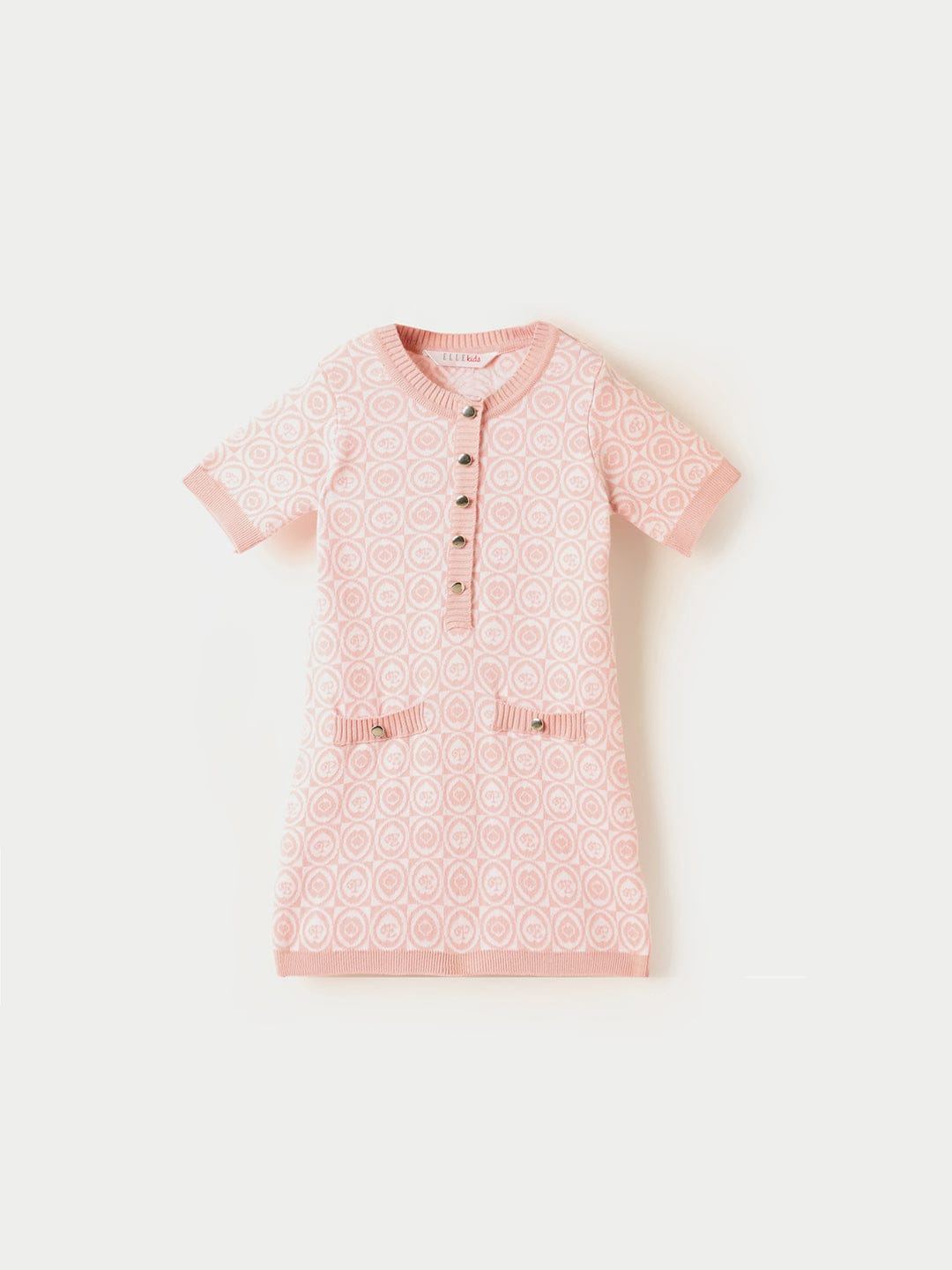ELLE Girls Pink Crew Neck Dress