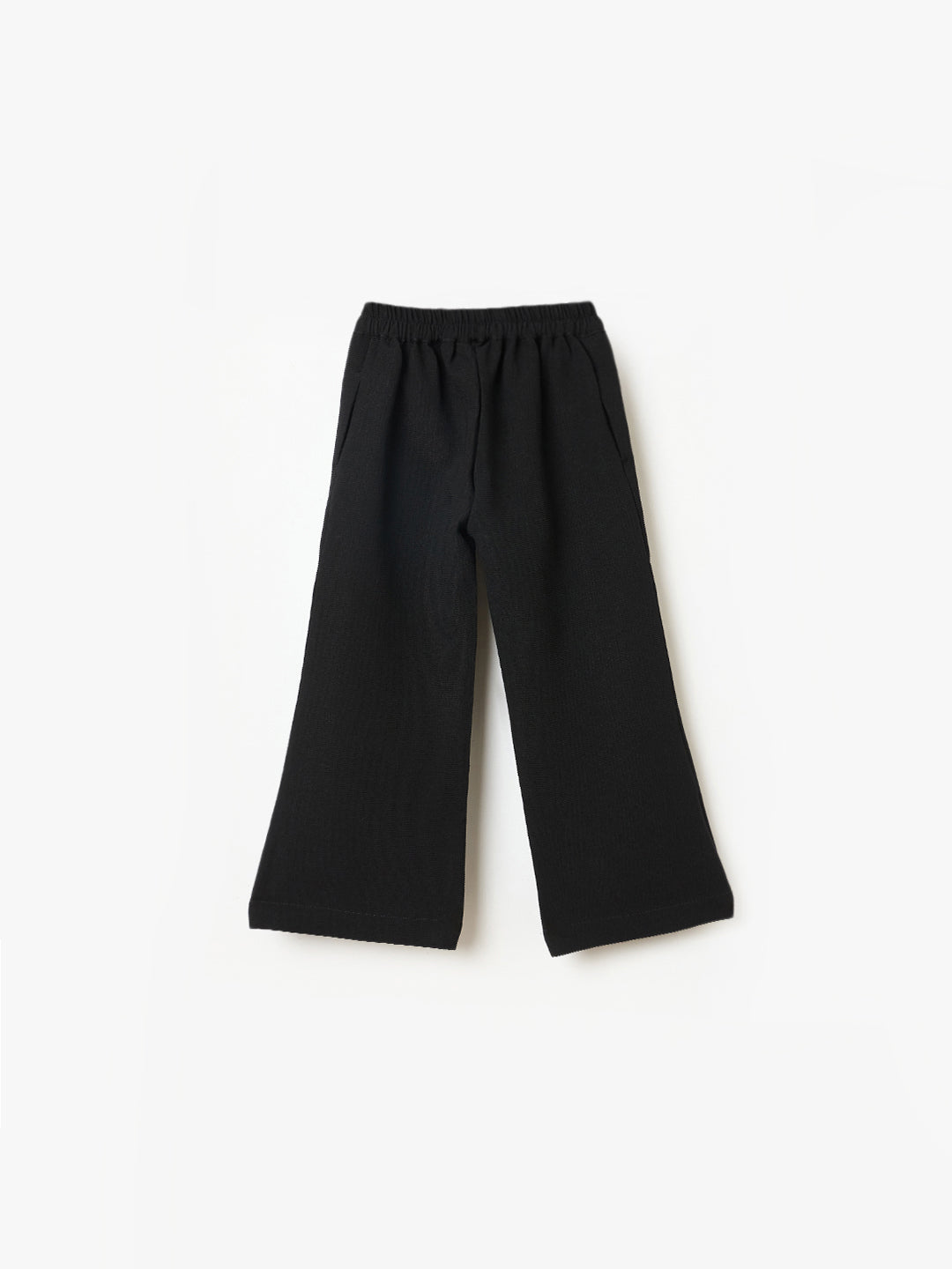 Elle Kids Black Fit And Flare Solid Trouser