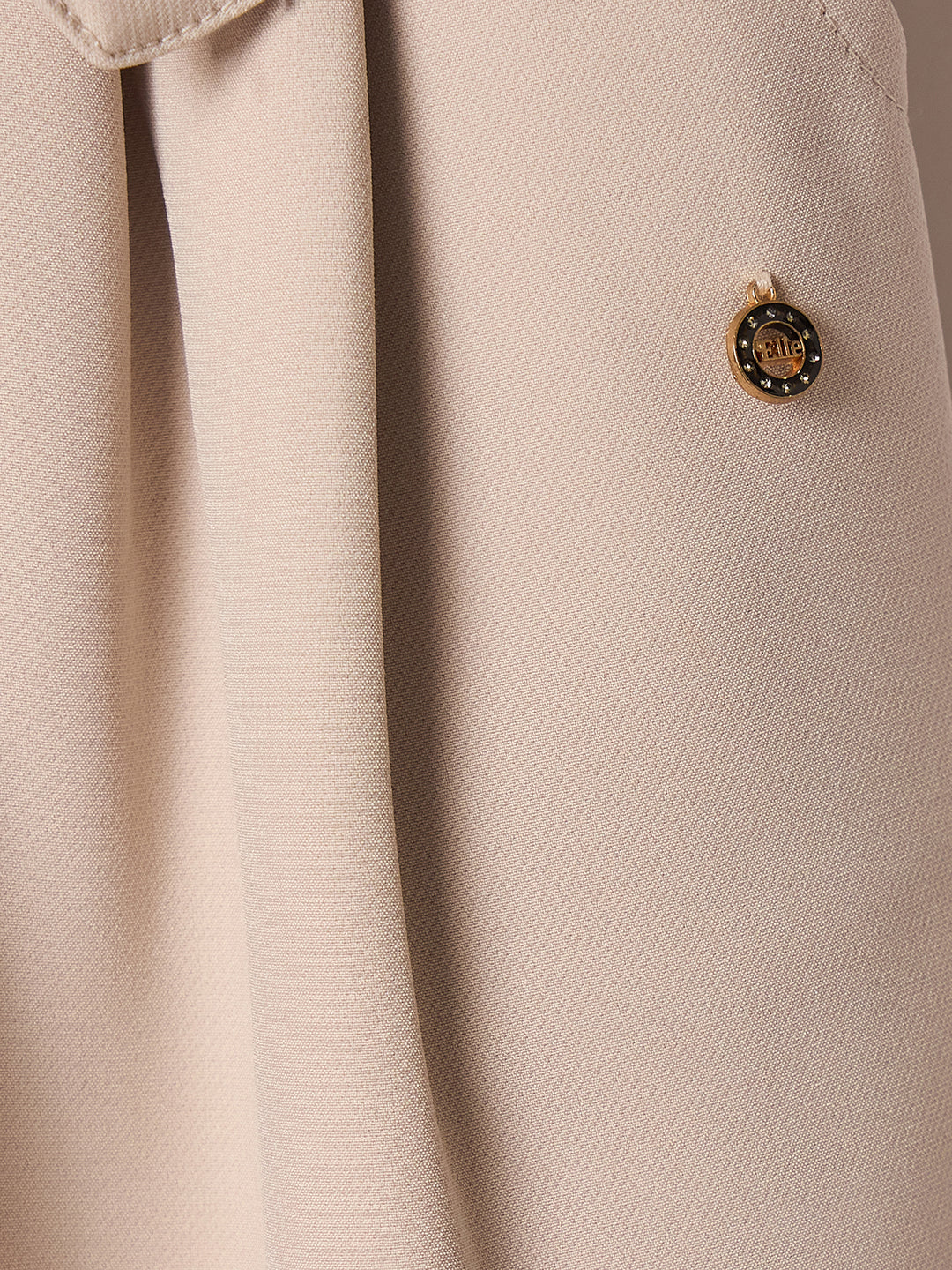 Elle Kids Beige Regular Fit Solid Trouser