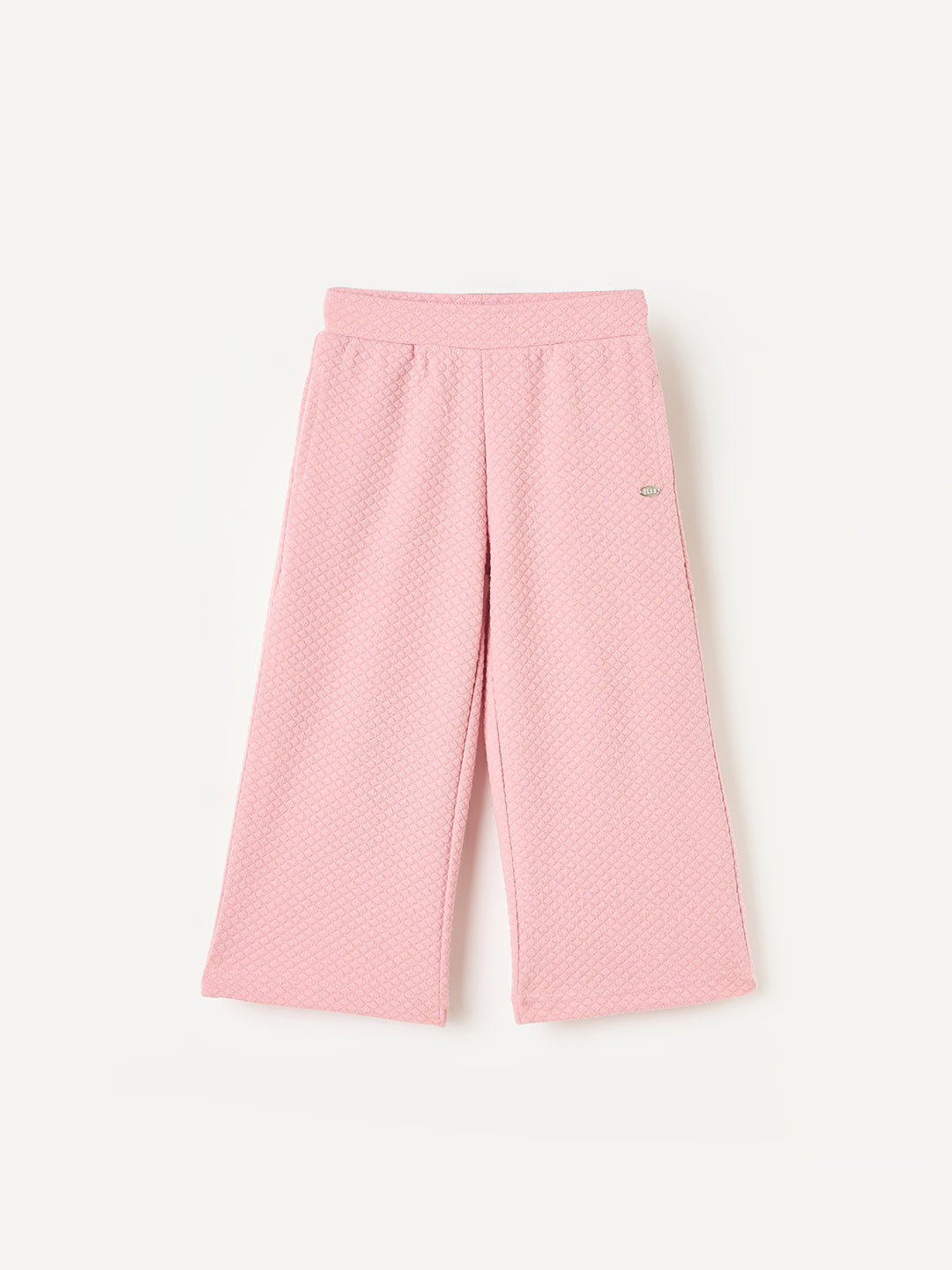 Elle Kids Beige Fit And Flare Solid Sweatpant