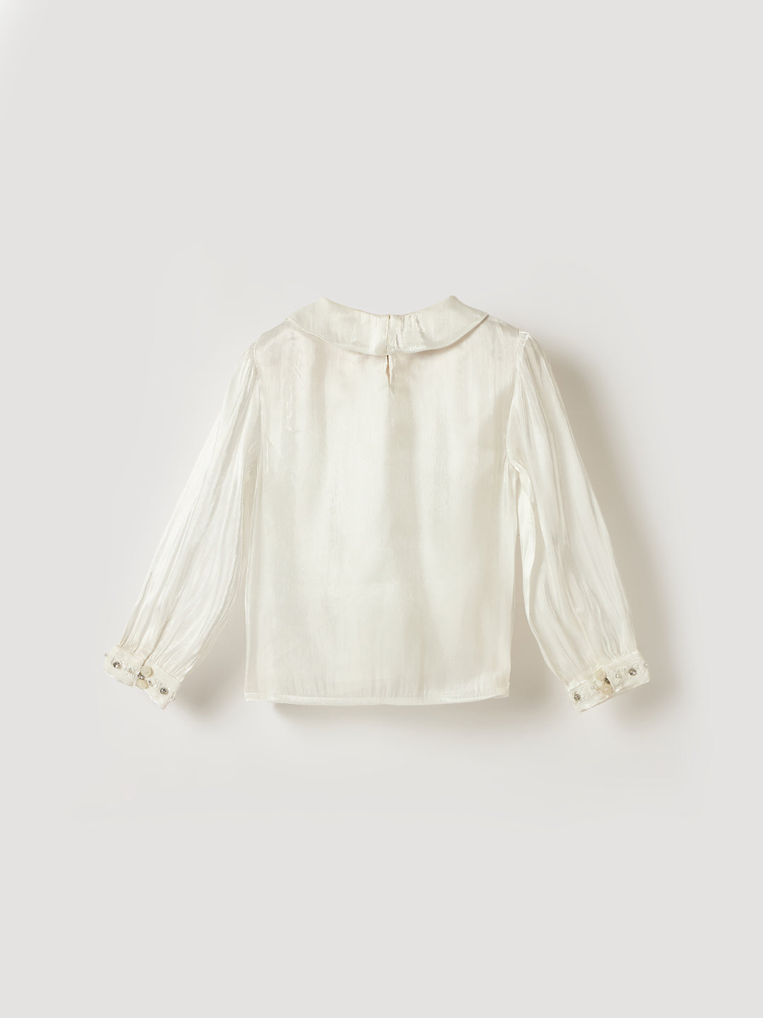 Elle Kids White Solid Round Neck Top