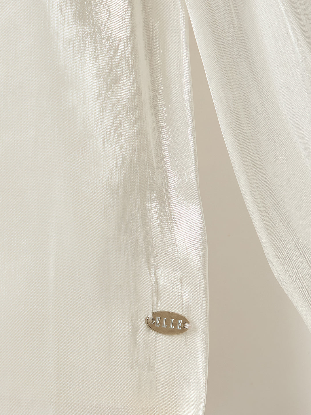 Elle Kids White Solid Round Neck Top