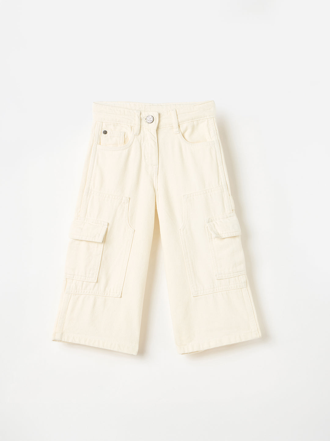 Elle Kids Black Oversized Solid Jeans