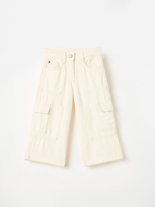 Elle Kids Black Oversized Solid Jeans