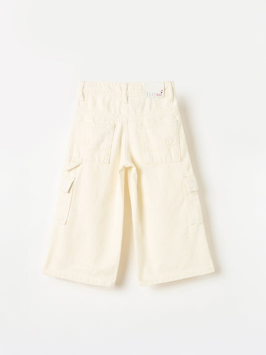 Elle Kids Black Oversized Solid Jeans