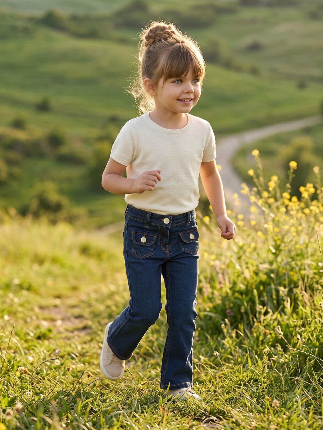 Elle Kids Blue Bootcut Denim Jeans