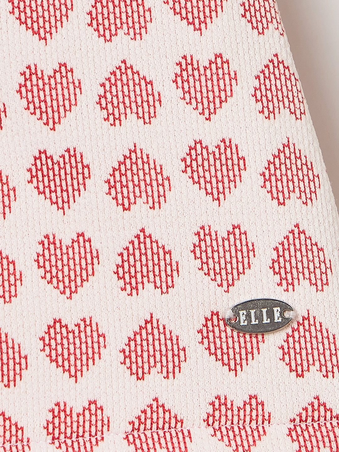 ELLE Girls Pink Printed Skirt