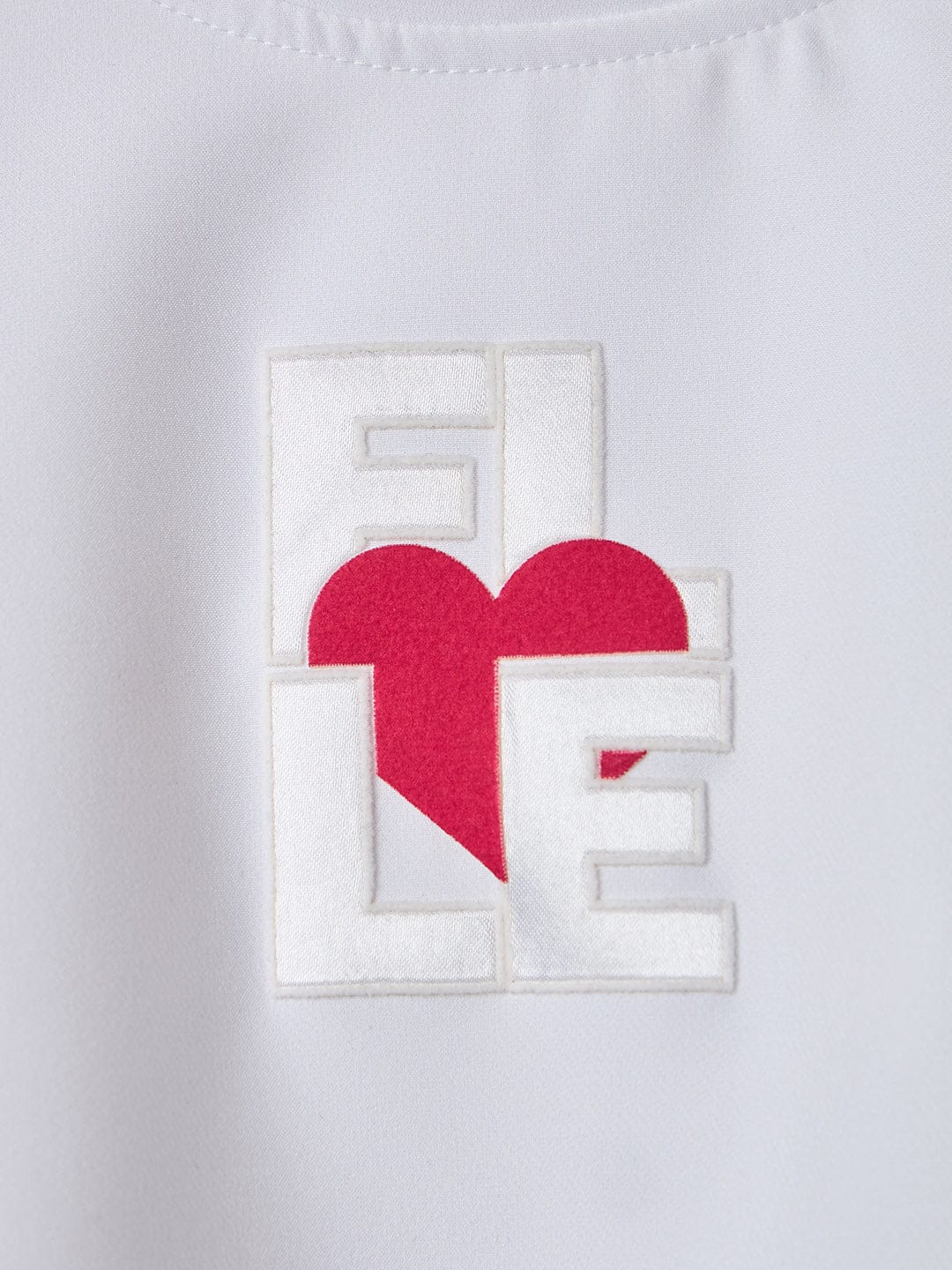 ELLE Girls Blue & White Solid Round Neck Dress