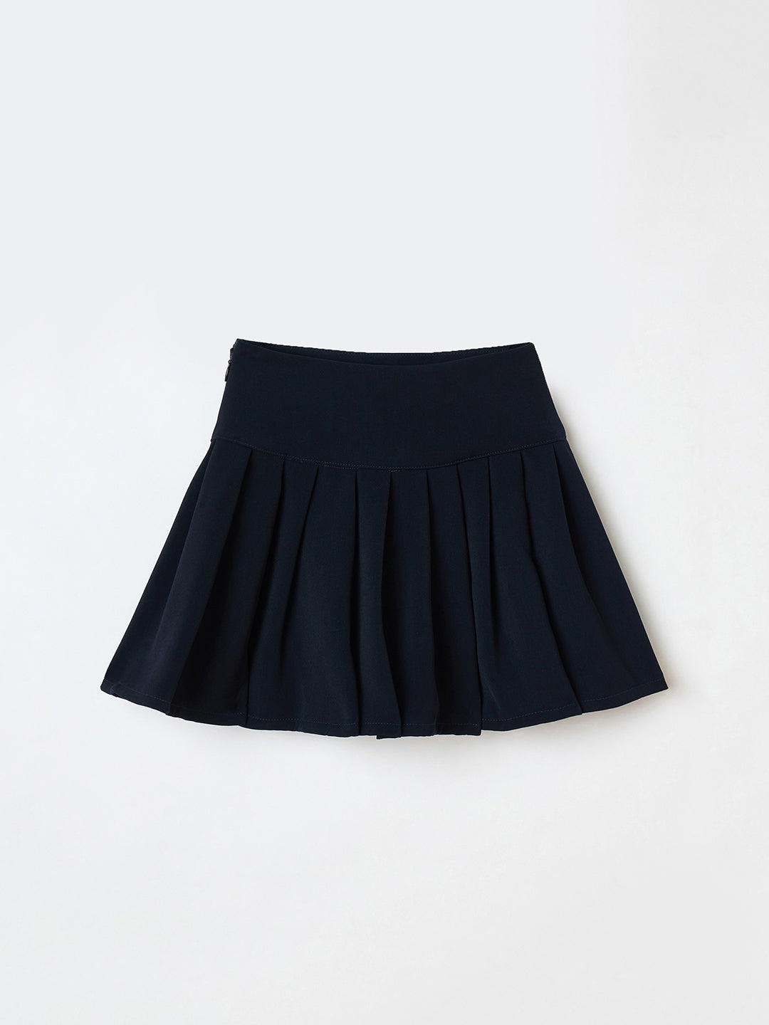 Elle Kids Blue Regular Fit Solid Skirt