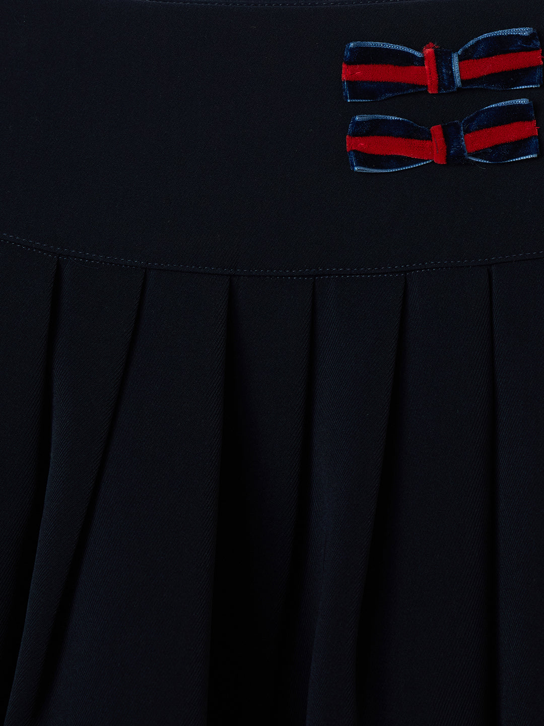 Elle Kids Blue Regular Fit Solid Skirt