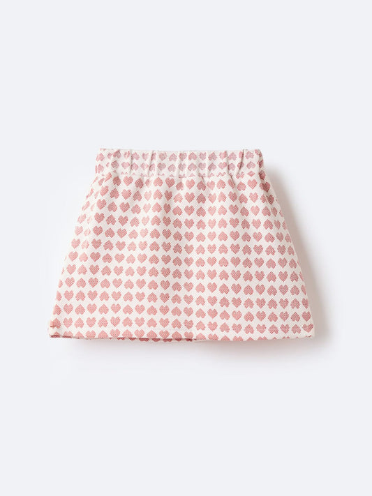 ELLE Girls Red Woven Skirt