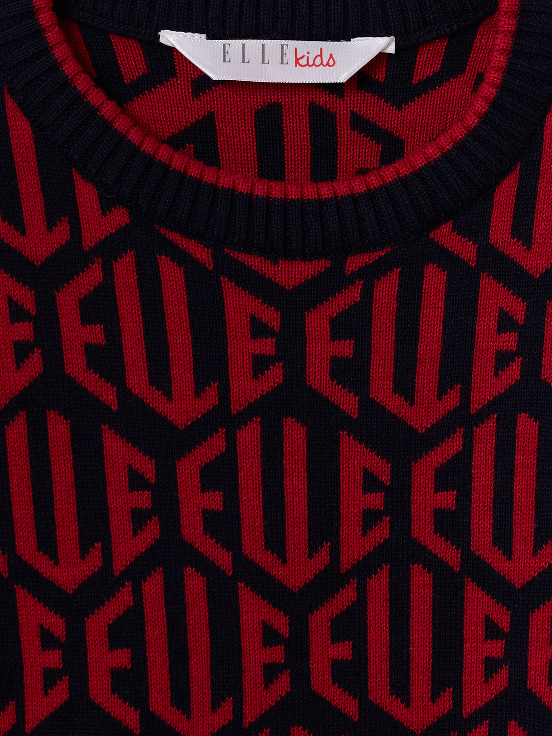 Elle Kids Blue Printed Crew Neck Tshirt