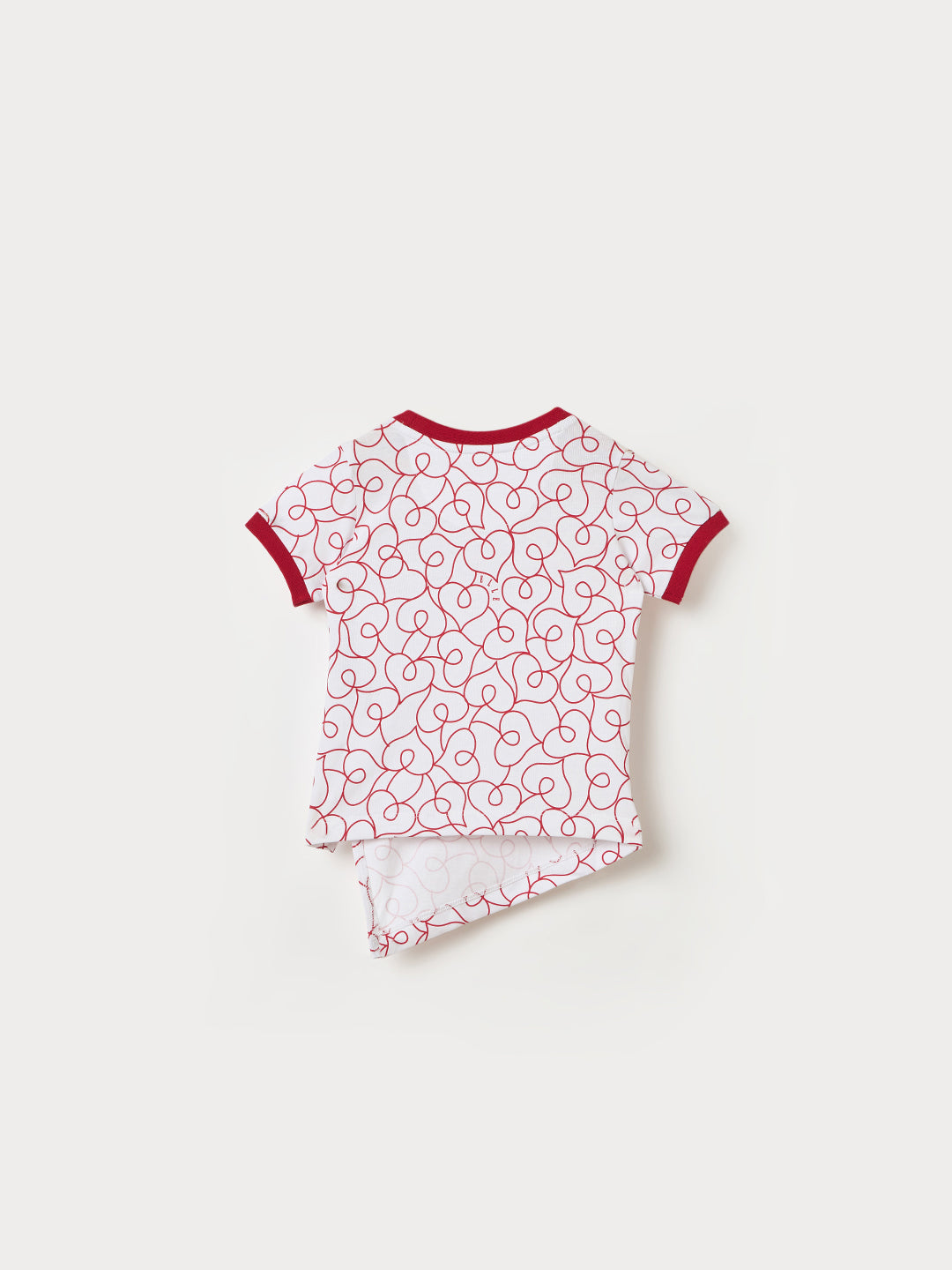 Elle Kids White Printed Crew Neck Tshirt