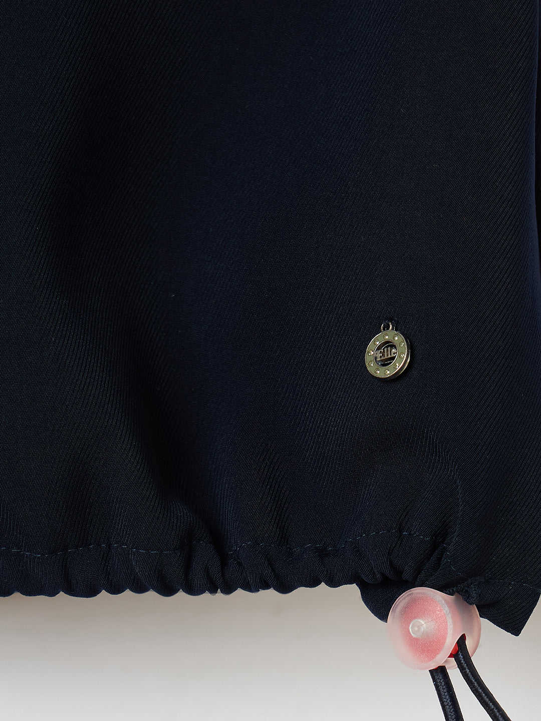 Elle Kids Blue Solid Collar Top