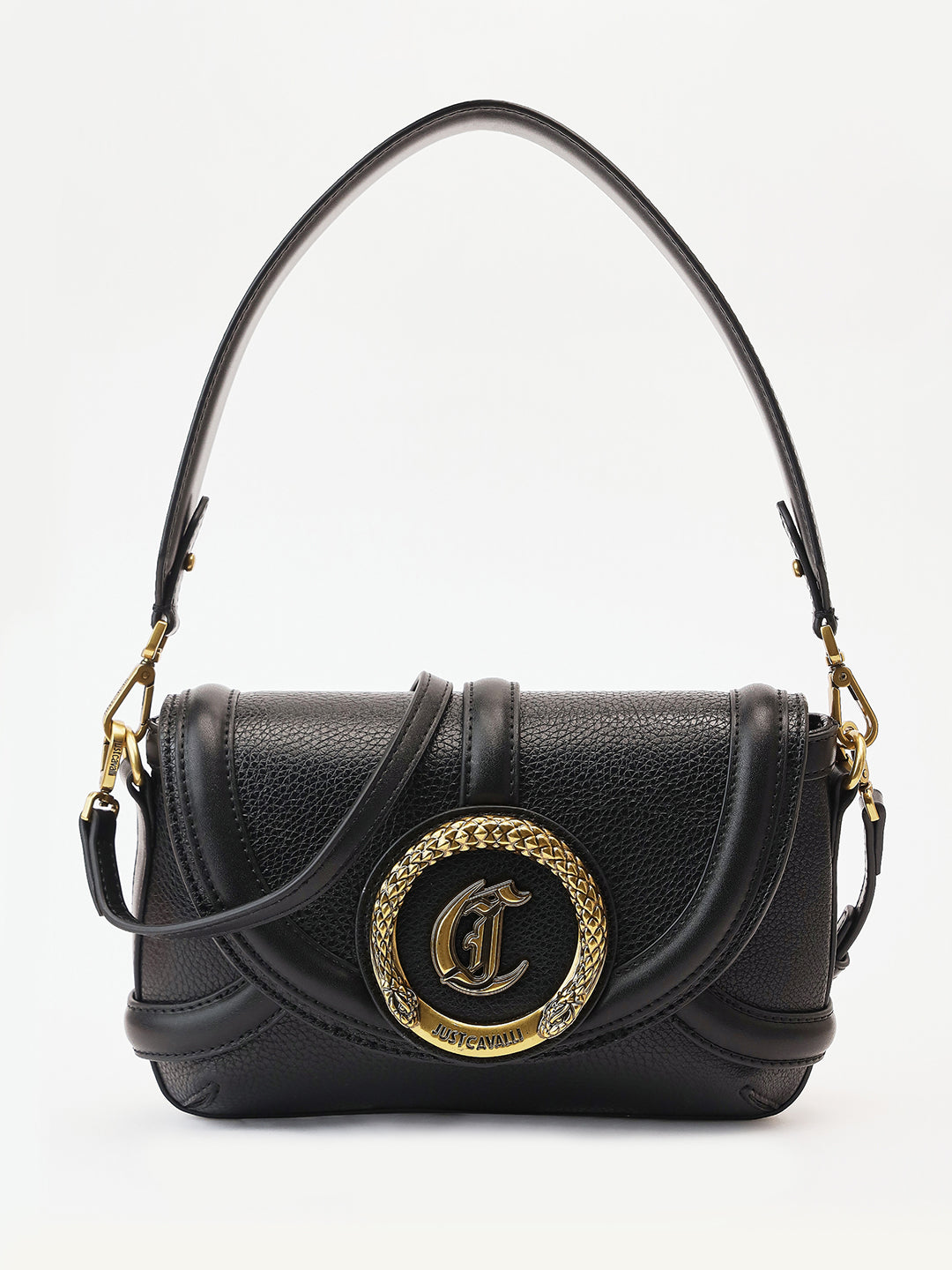 Just Cavalli Women Black Solid Shoulder Bags