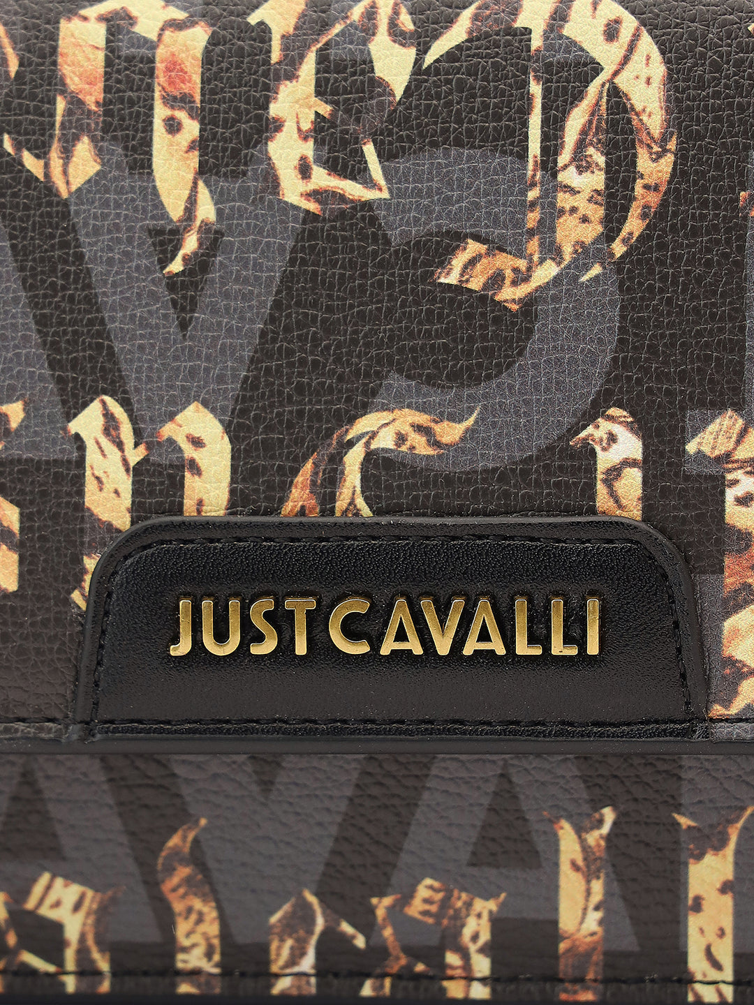 Just Cavalli Women Black Printed Crossbody Bags