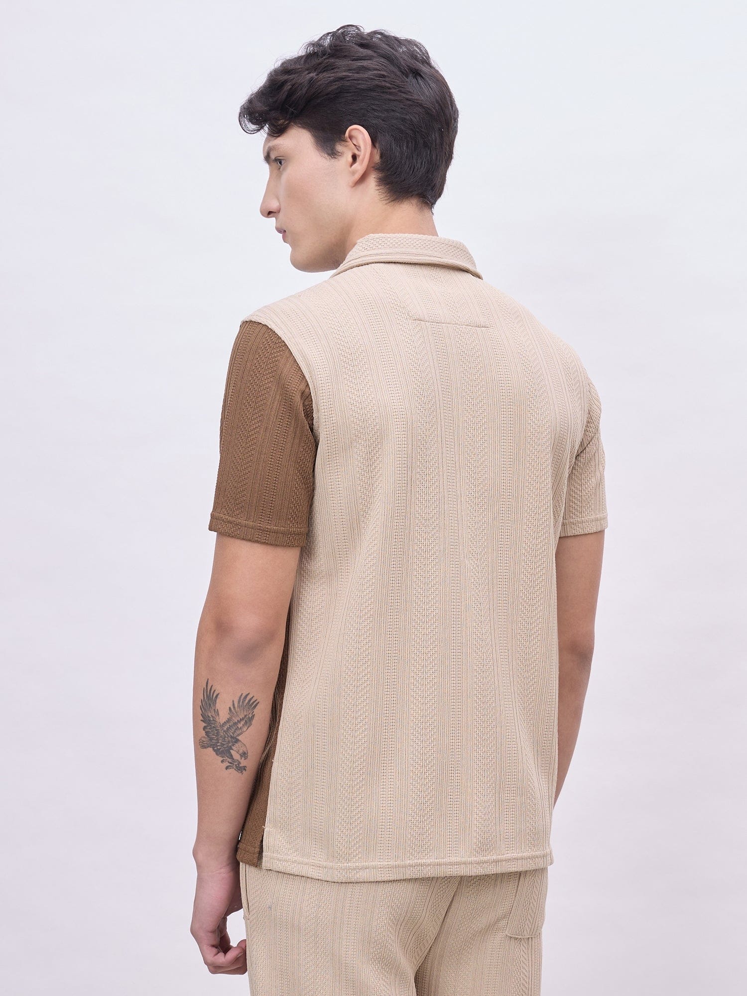 Iconic Men Multicolor Coloublocked Collar Shirt