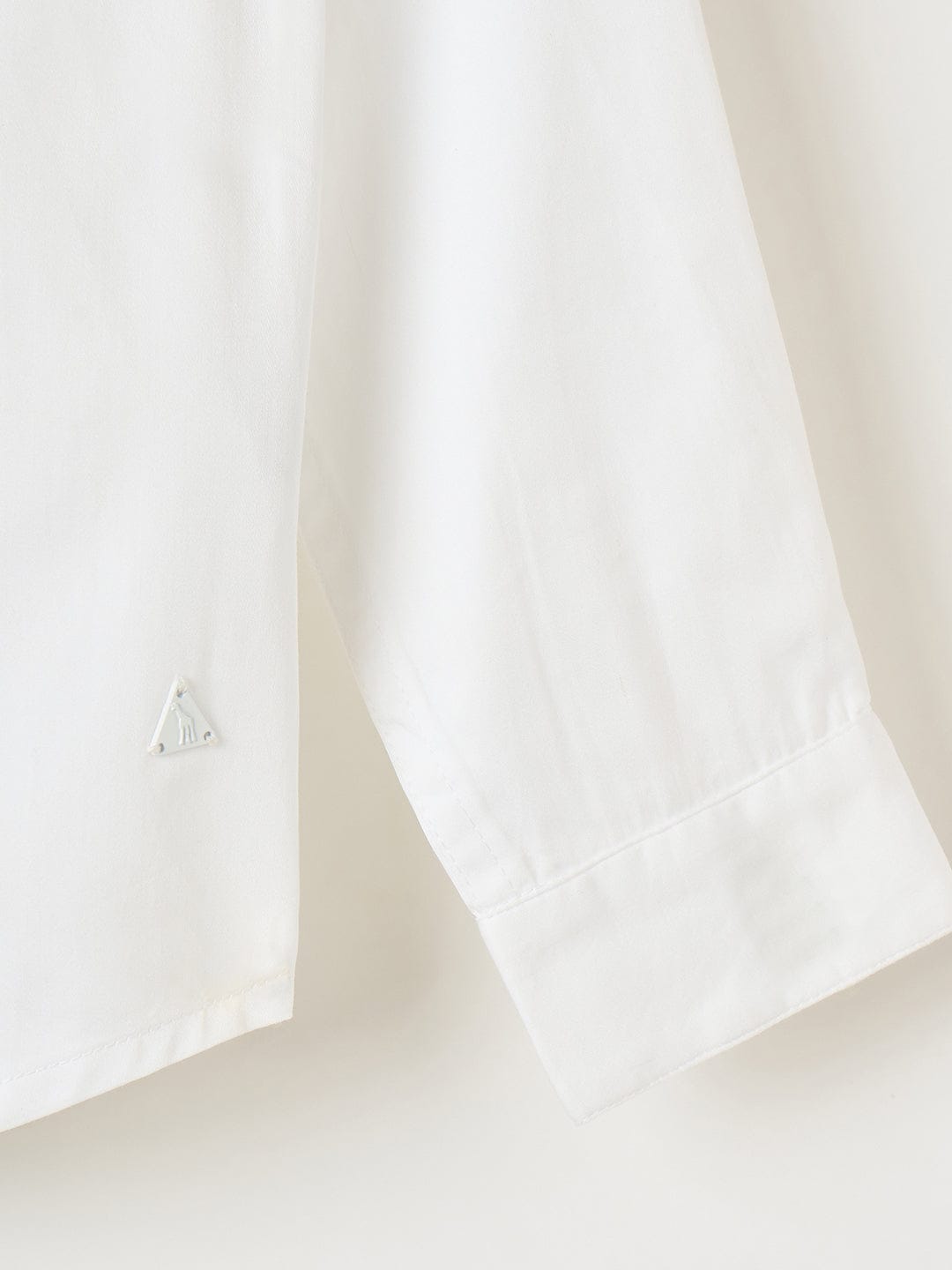 Blue Giraffe Boys White Solid Shirt Collar Shirt