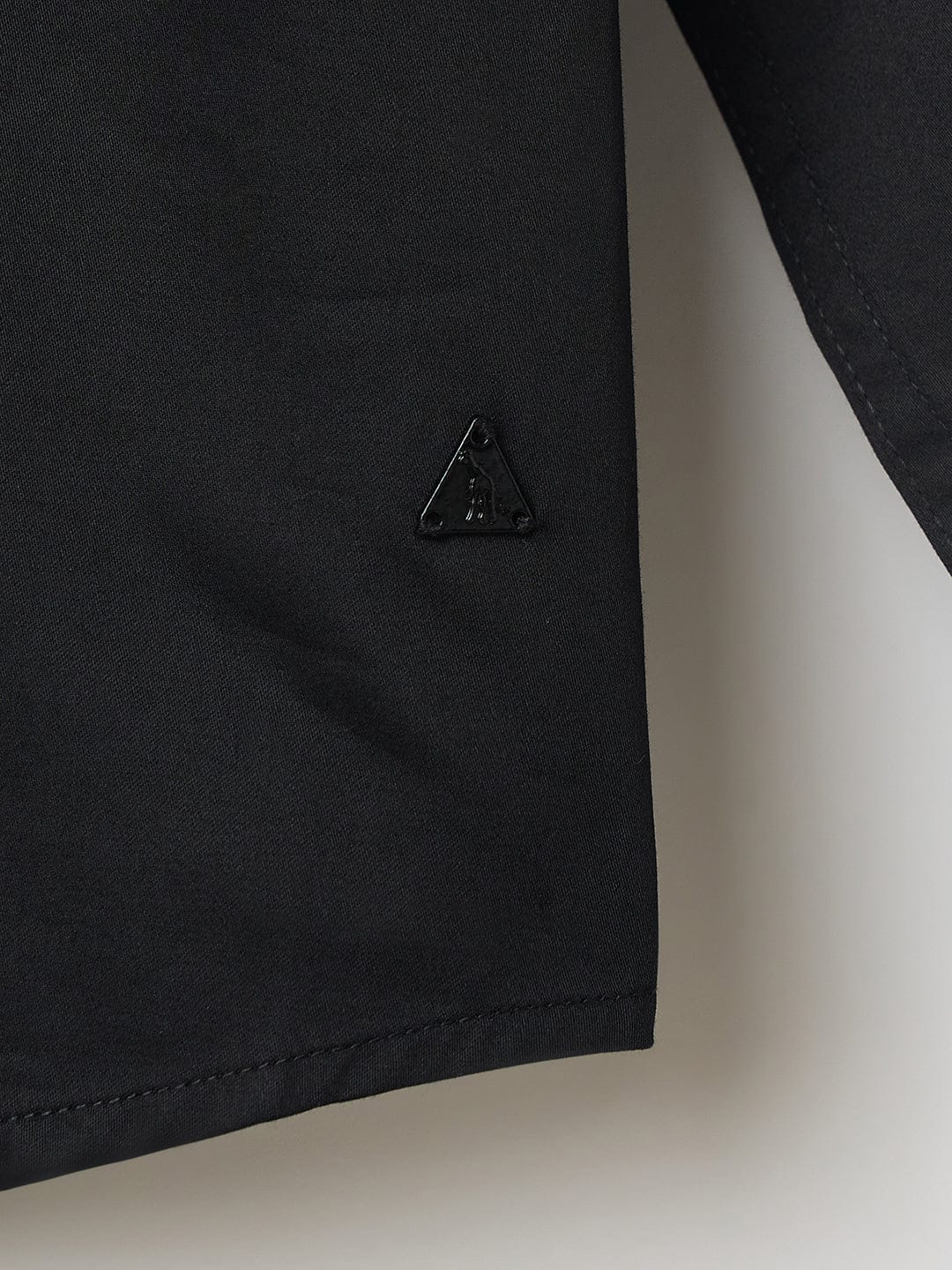 Blue Giraffe Boys Black Solid Shirt Collar Shirt