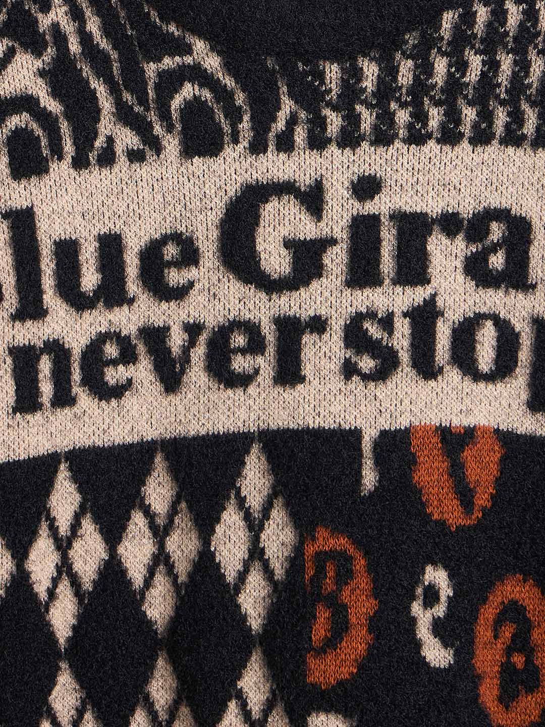 BLUE GIRAFFE Boys Multicolored Cotton Embroidered Crew Neck Sweater