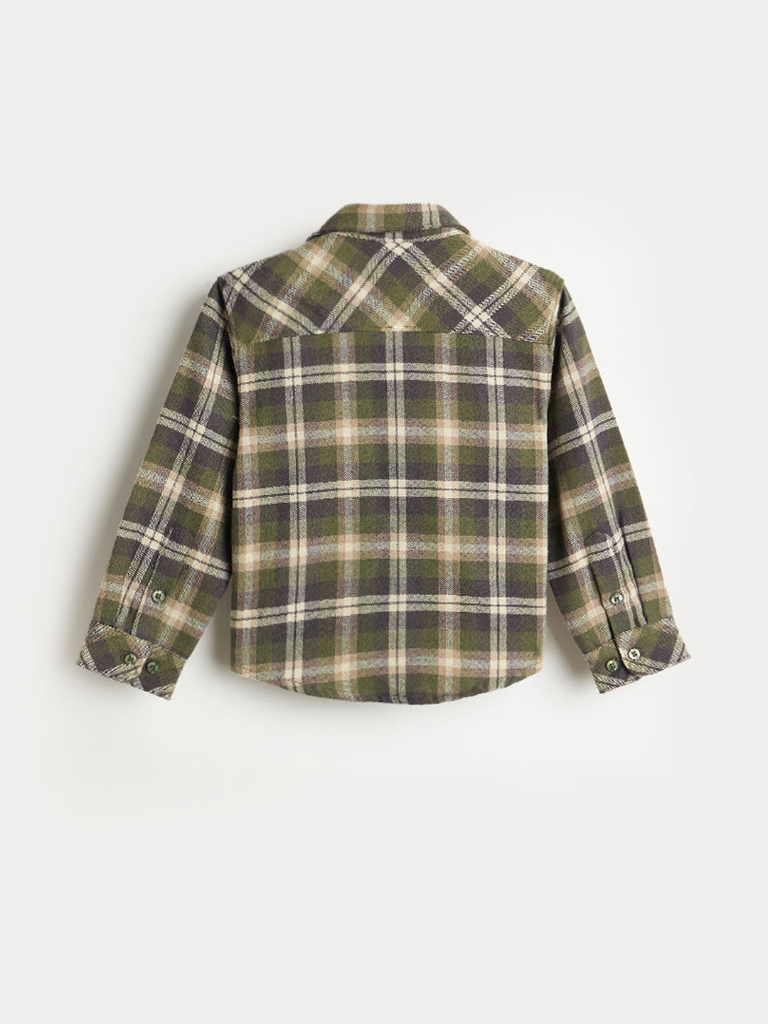 Blue Giraffe Boys Regular Fit Multicolour Checks Pure Cotton Shirt