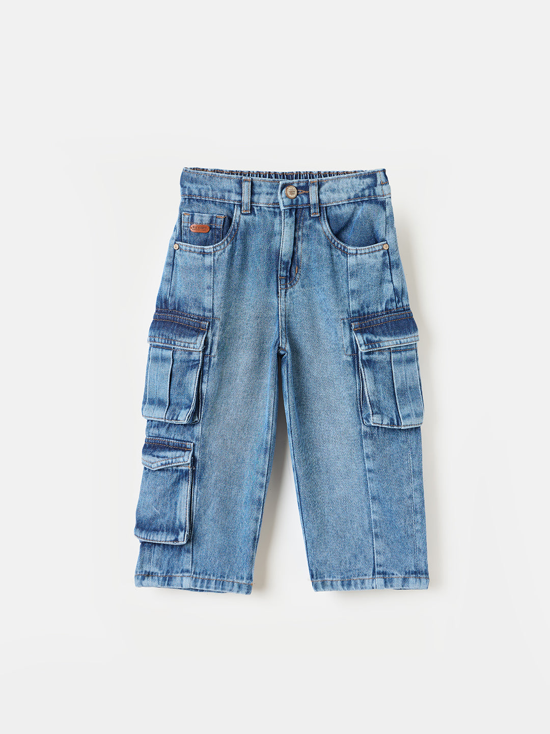 Blue Giraffe Boys Blue Jogger Denim Jeans