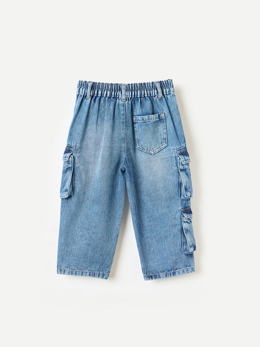 Blue Giraffe Boys Blue Jogger Denim Jeans