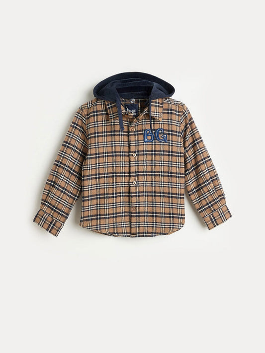 Blue Giraffe Boys Oversize Multicolour Check Pure Cotton Shacket