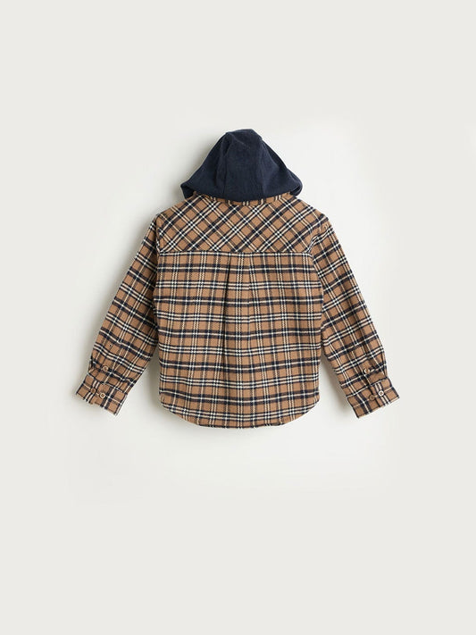Blue Giraffe Boys Oversize Multicolour Check Pure Cotton Shacket