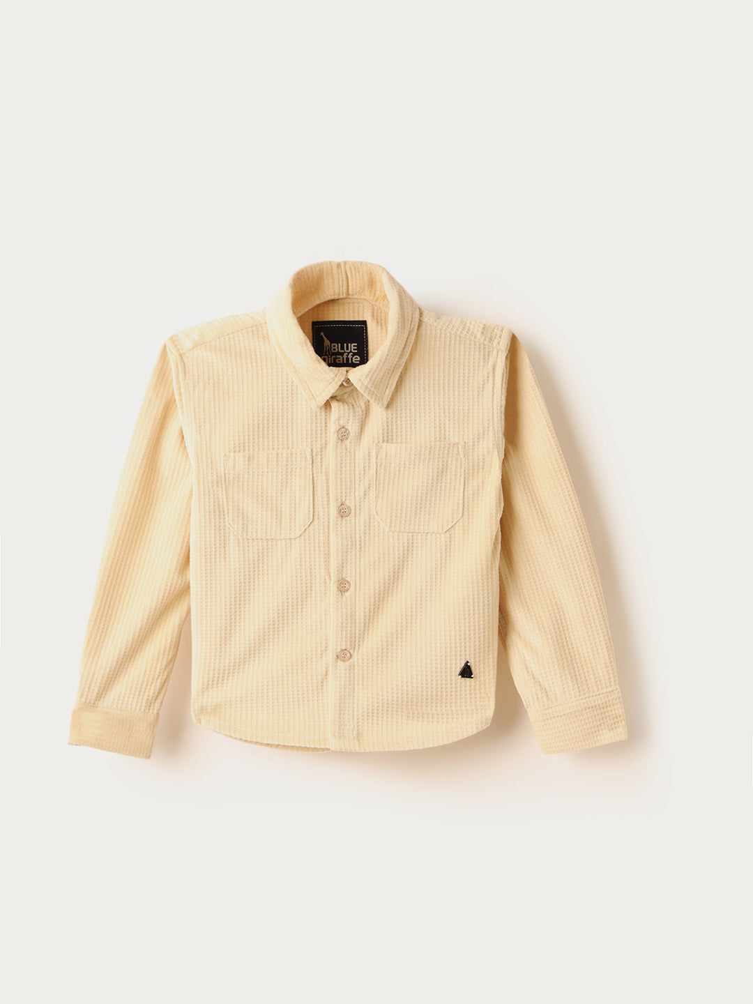 BLUE GIRAFFE Boys Cream Woven Shirt