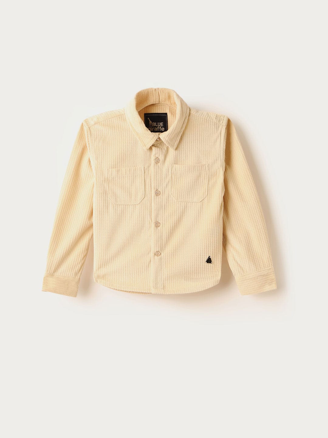 BLUE GIRAFFE Boys Cream Woven Shirt