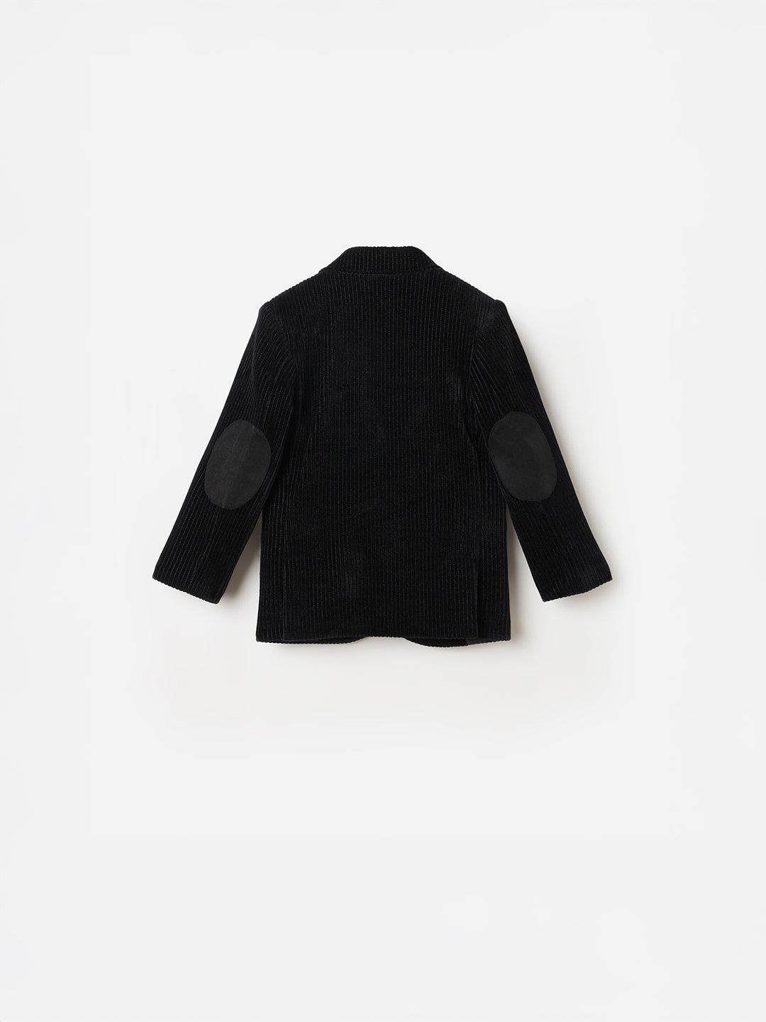 Blue Giraffe Boys Regular Fit Black Stripes Blazer