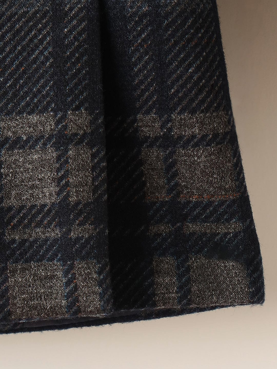 BLUE GIRAFFE Boys Dark Blue Checkered Blazer