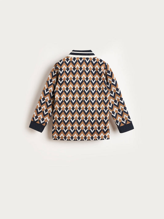 BLUE GIRAFFE Boys Multi Printed Polo Neck T-Shirt