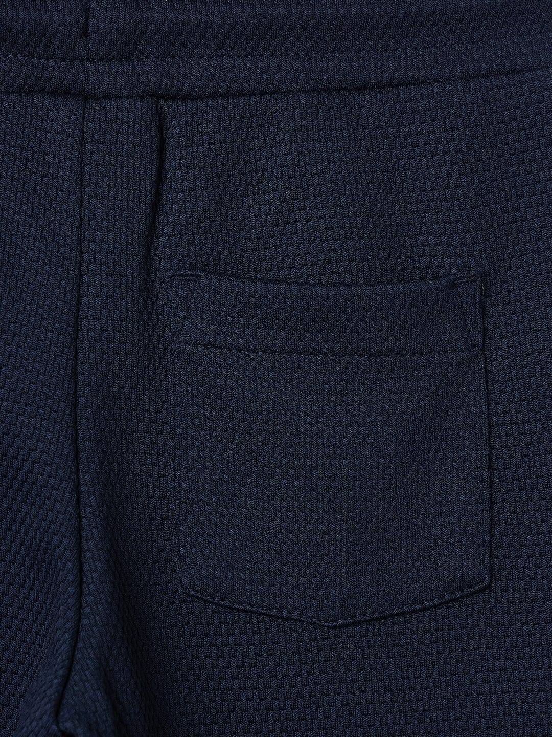 BLUE GIRAFFE Boys Navy Blue Polyester Solid Sweatpant