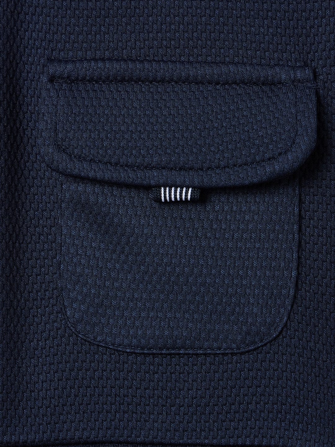 BLUE GIRAFFE Boys Navy Blue Badges And Embroidery Solid Sweatshirt