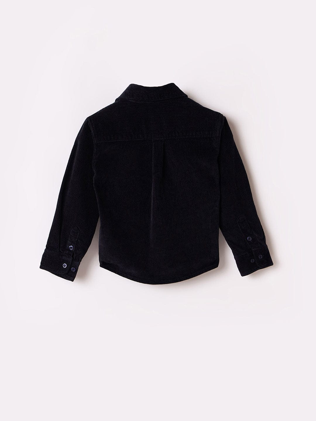 Blue Giraffe Boys Blue Solid Collar Shirt