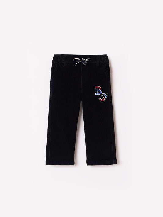 Blue Giraffe Boys Blue Regular Fit Solid Sweatpant