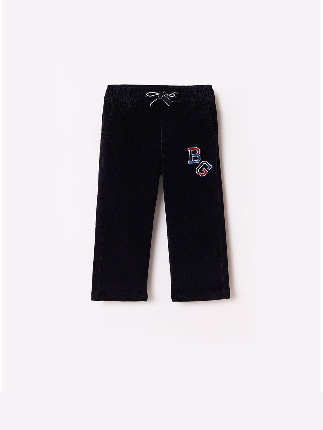 Blue Giraffe Boys Blue Regular Fit Solid Sweatpant