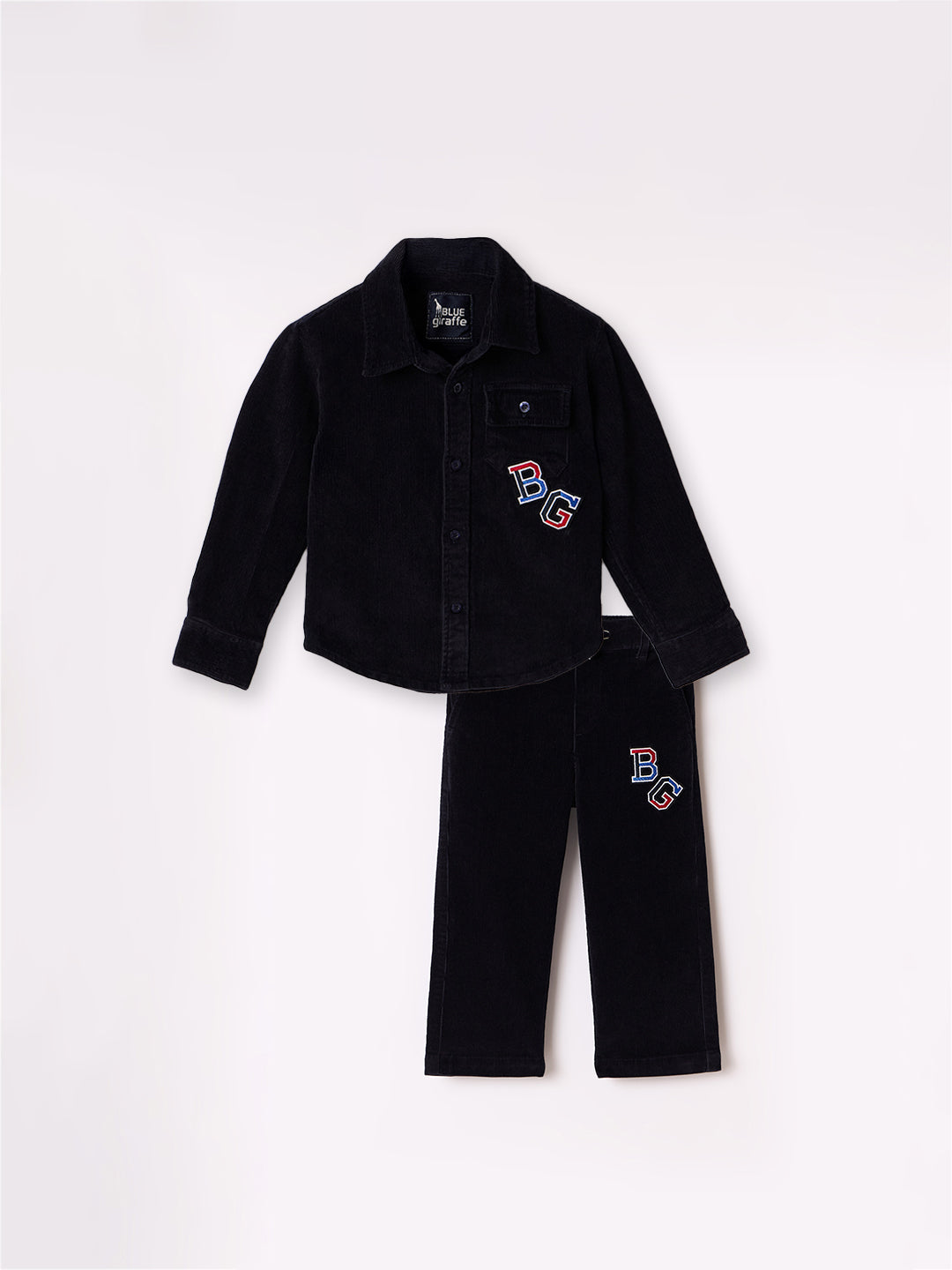 Blue Giraffe Boys Blue Regular Fit Solid Sweatpant